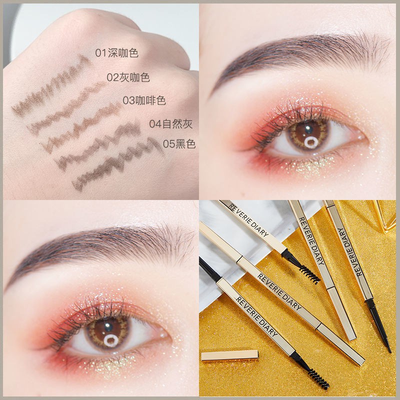 (hàng Mới Về) Bút Kẻ Lông Mày Hai Đầu Màu Vàng Kim | BigBuy360 - bigbuy360.vn