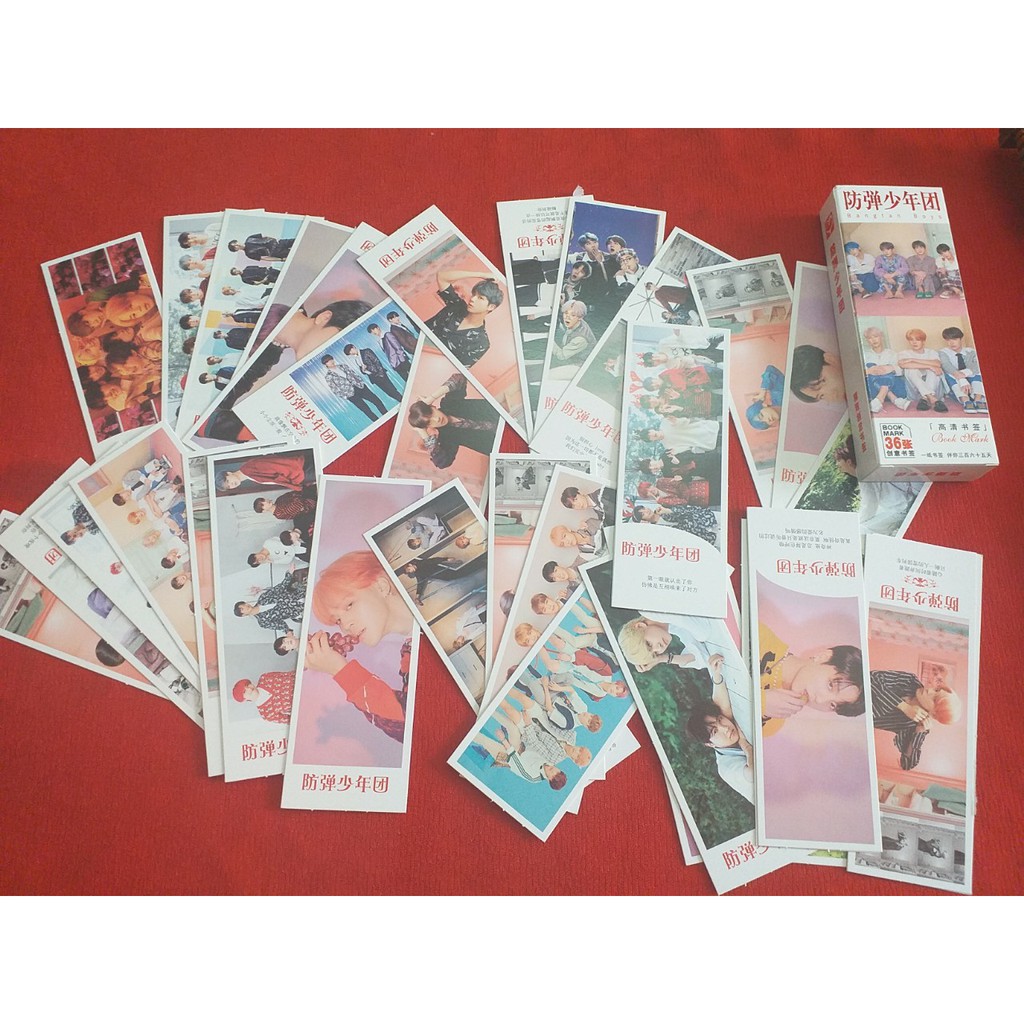 bookmark BTS 1 hộp gồm 30 tấm