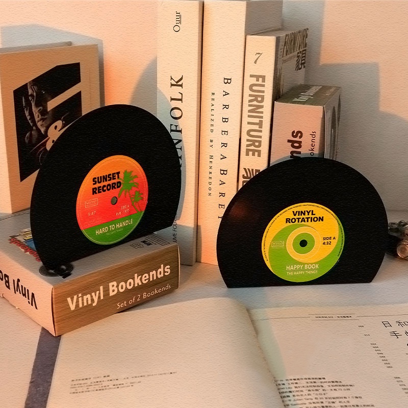 Set 2 Giá Đỡ Sách Chống Trượt Phong Cách Retro