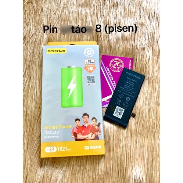 pin đt táo 8/8G pisen (như hình)