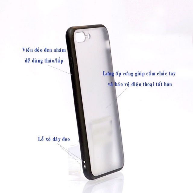 Ốp Lưng Trong Nhám Viền Dẻo Đen cho iPhone 5, 6, 6 Plus, 7, 7 Plus, 8, 8 Plus, X, Xs, Xr, Xs Max, 11, 11 Pro, 11 Pro Max