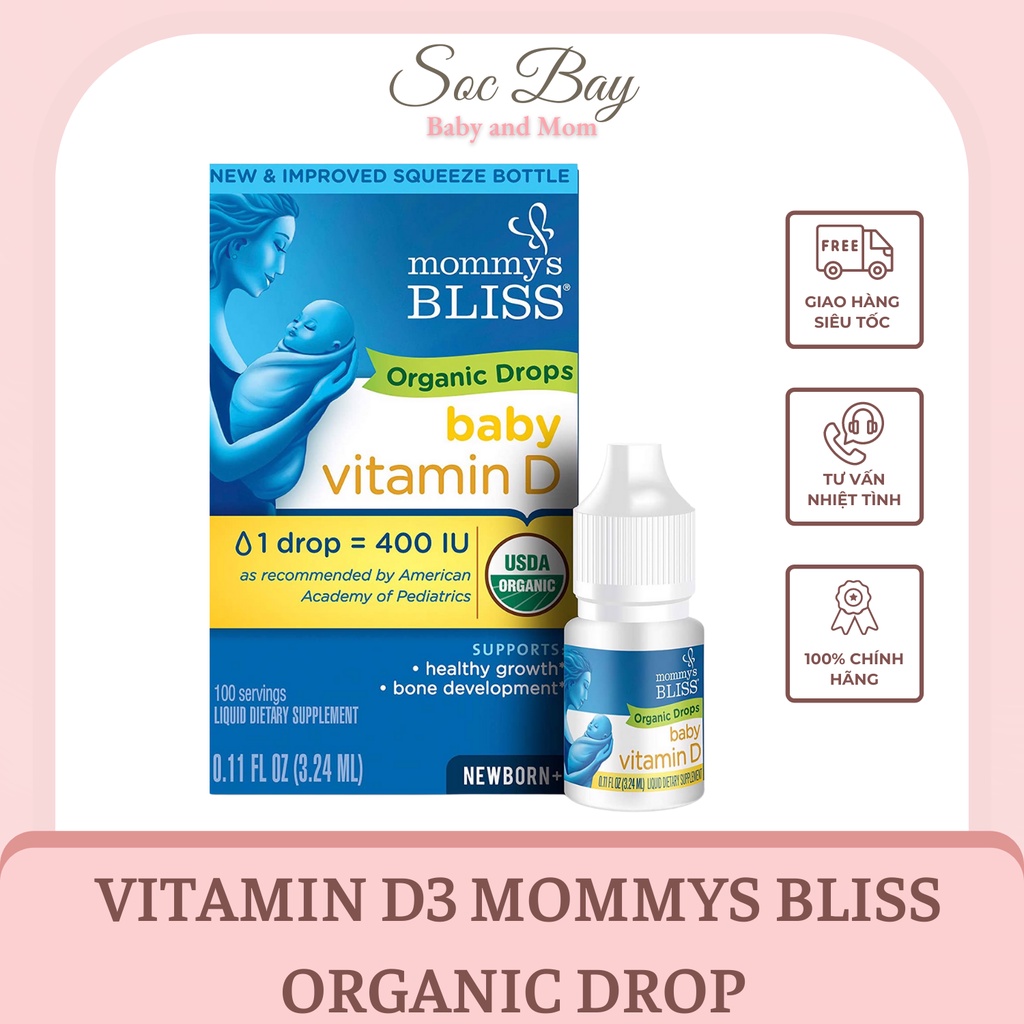 Vitamin D3 Mommys Bliss Organic Drop 3.24ml