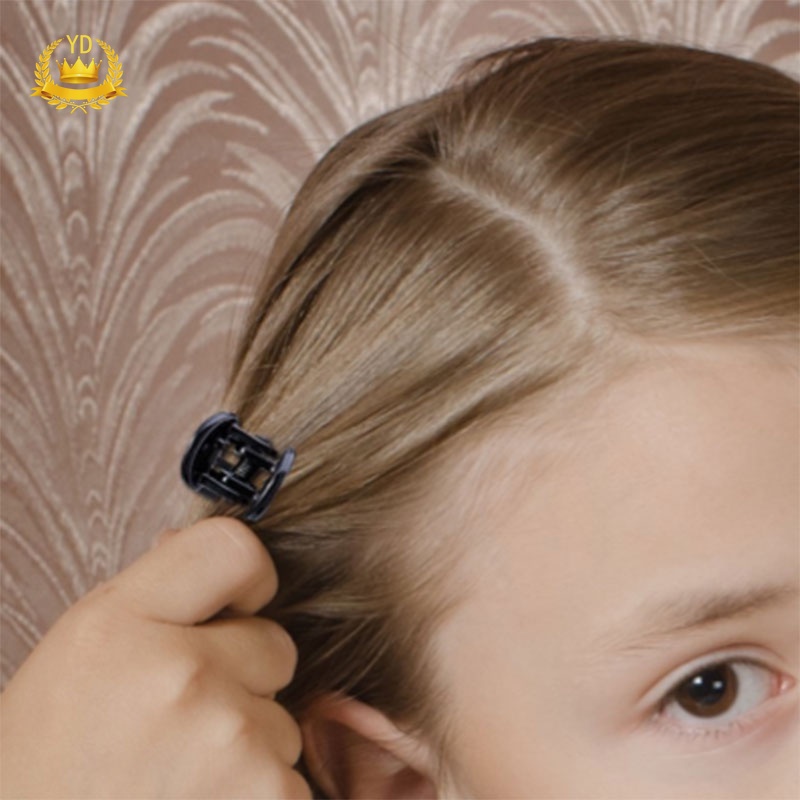 Kẹp tóc nhựa mini màu đen/nâu cho nữ