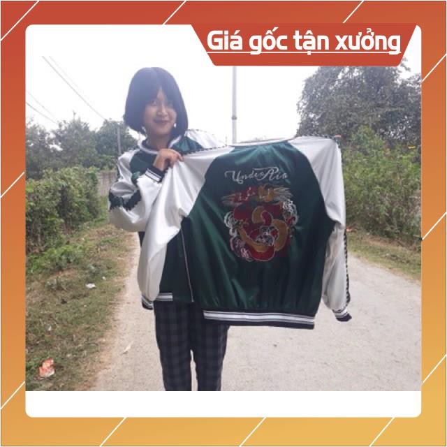 [Freship- Hàng cao cấp] (Ảnh thật) áo bomber thêu rồng XANH ❌❌❌ size M L sỉ lẻ | BigBuy360 - bigbuy360.vn