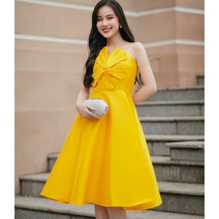 ĐẦM XÒE 2 DÂY ĐÍNH HOA LỚN TRƯỚC NGỰC CAO CẤP KÈM ẢNH THẬT TẶNG KÈM HOA TAI THỜI TRANG
