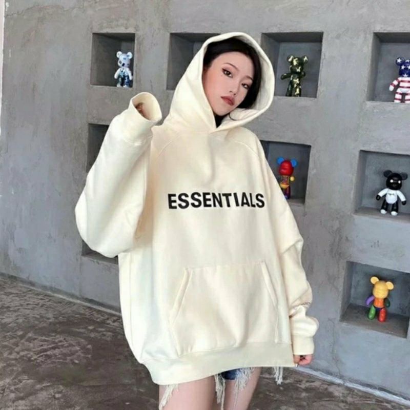 Áo hoodie UNISEX có mũ, Áo hoodie ESSENTIAL BUBUSHOP AD04