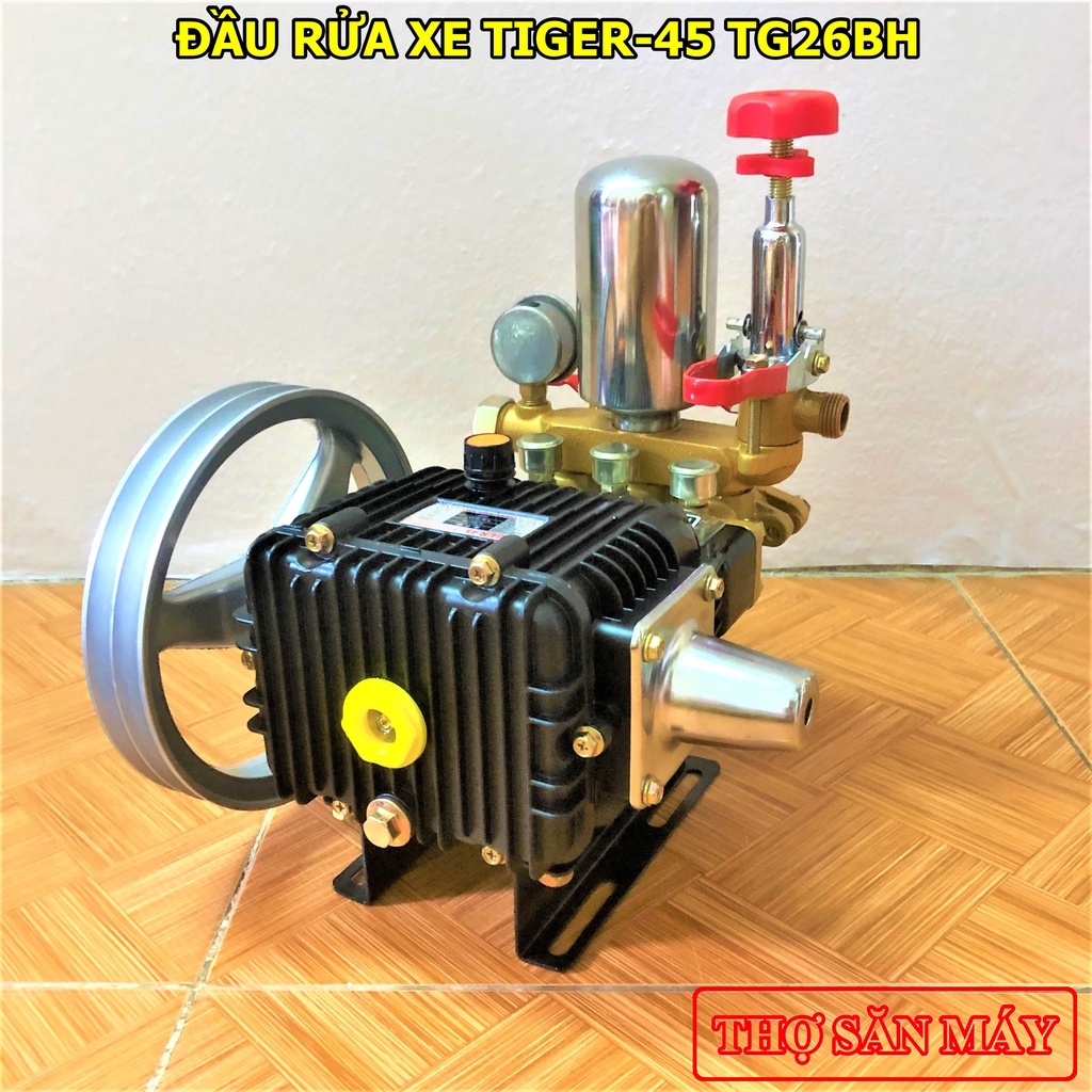 Máy phun xịt rửa xe cao áp TIGER 45 TG26BH Thái Lan - Chuyên dụng cho cửa hành rửa xe máy - Bảo hành 6 tháng