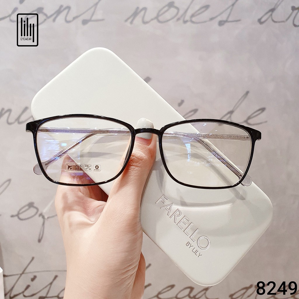 Gọng kính mắt thời trang Lilyeyewear vuông nhựa dẻo, thanh mảnh nhiều màu độc đáo 8249 | BigBuy360 - bigbuy360.vn