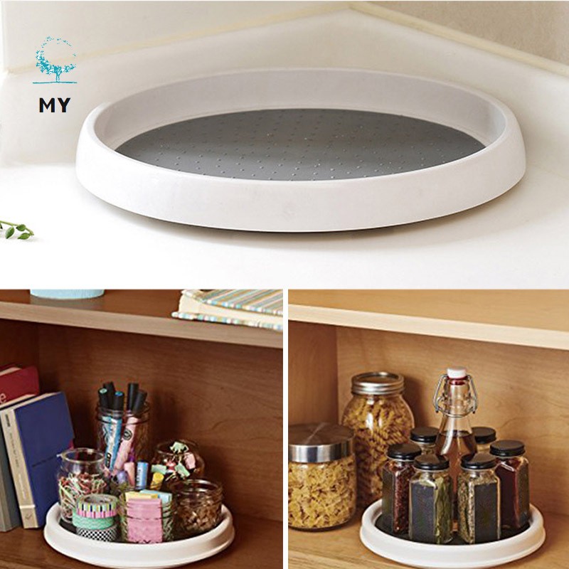 Khay giữ lọ gia vị thiết kế xoay tròn tiện lợi dành cho nhà bếp