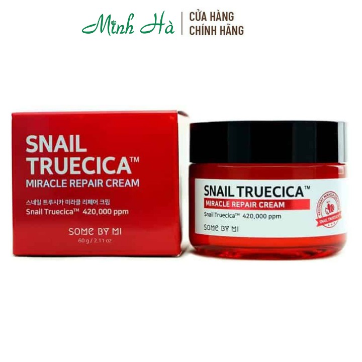 Kem dưỡng Some By Mi Snail Truecica Miracle Repair Cream 60g chiết xuất ốc sên - mỹ phẩm MINH HÀ cosmetics