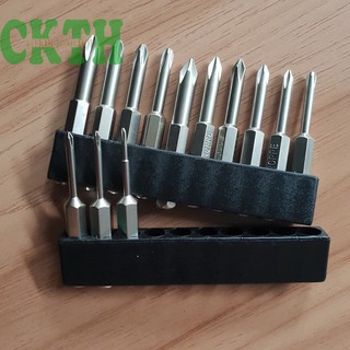 Bộ 13 mũi tô vít 4 cạnh chuôi lục giác hàng chuẩn không lo toét đầu