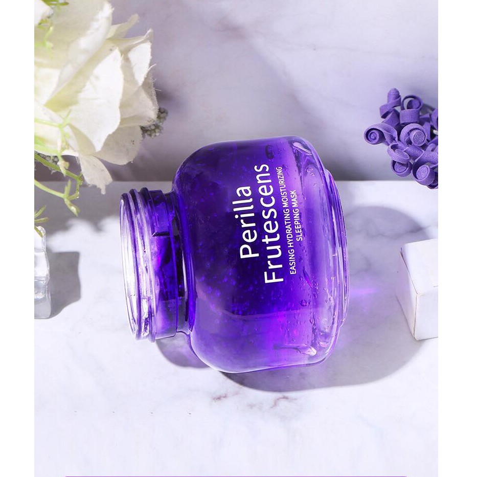 Mặt Nạ Ngủ Lá Tía Tô Perilla Frutescens Dưỡng Ẩm Căng Bóng Làn Da Khô Sần Thiếu Nước