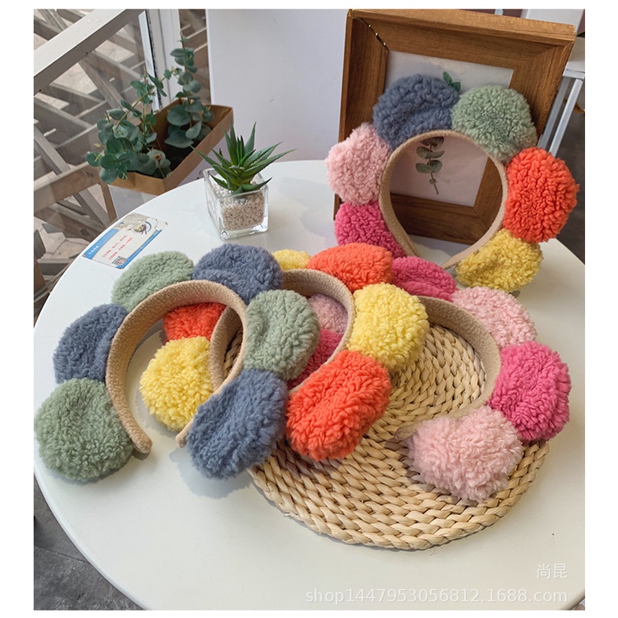 Bờm Tóc NOVSET Băng Đô Tóc 6 Hình Tròn Phối Màu Độc Và Lạ [ MÃ E503 ]