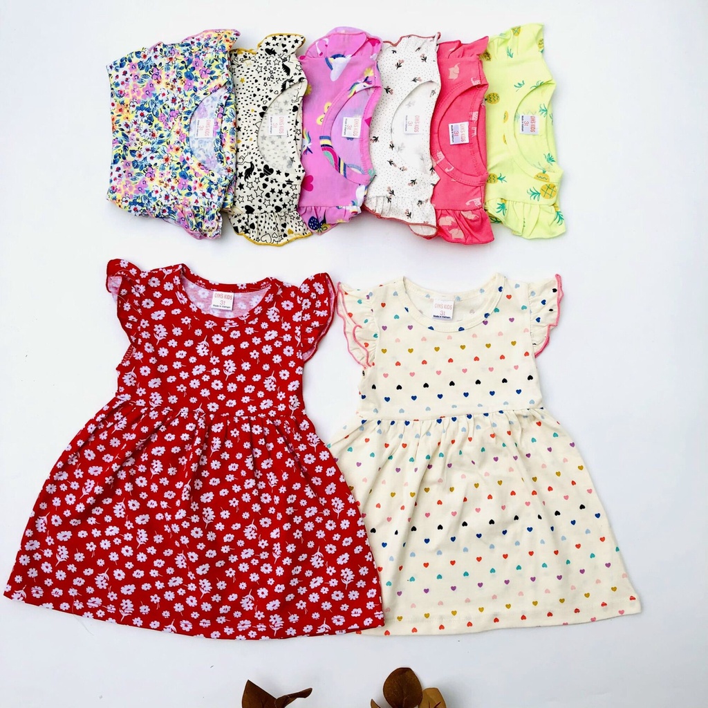 Váy bé gái cotton size nhỡ từ 3 đến 8 tuổi 12 - 22 kg