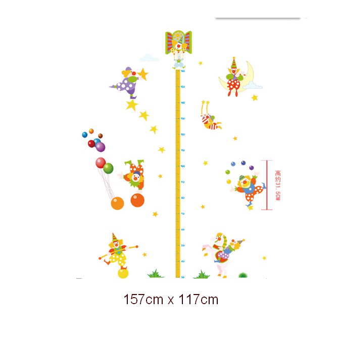 Decal thước đo những chú hề vui nhộn