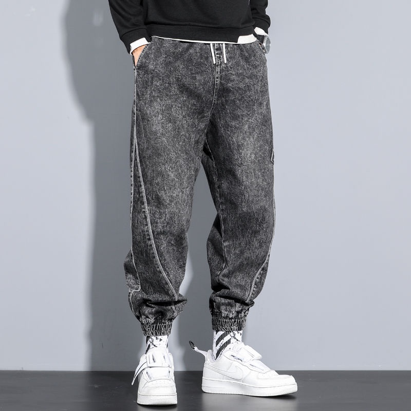 Quần jogger Jean Dày Dặn Lưng Thun Có Size Lớn Cho Nam