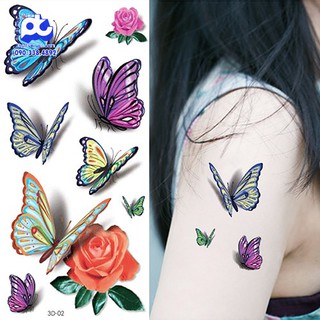 Hình Xăm Dán Tattoo Bướm Xinh