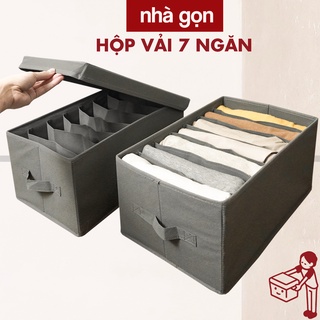 Hộp đựng đồ đa năng 7 ngăn có nắp yamazen NHÀ GỌN, Hộp vải đựng chăn màn, quần áo xuất Nhật Bản không mùi hôi