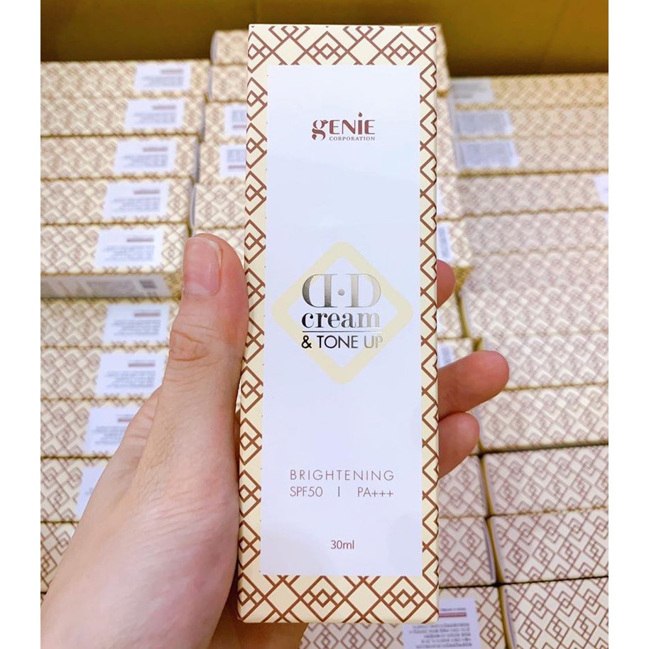 KEM NỀN CHỐNG NẮNG - DƯỠNG TRẮNG DA DD CREAM TONE UP BRIGHTENING SPF50 GENIE MẪU MỚI NHẬP KHẨU CHÍNH HÃNG - 6192