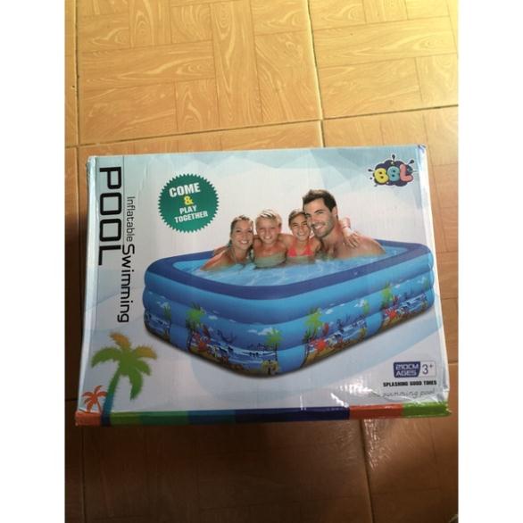 Hồ bơi cho bé hồ bơi bơm hơi size đại 210cmx135cmx55cm swimming pool