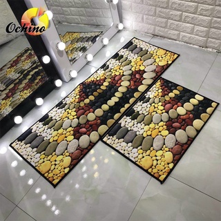 (HCM) Bộ Thảm Bếp 2 Tấm Dài Album Hình Họa Gồm 1 Dài 1 Ngắn Dùng Cho Nhà Bếp Có Đế Chống Trơn Trượt