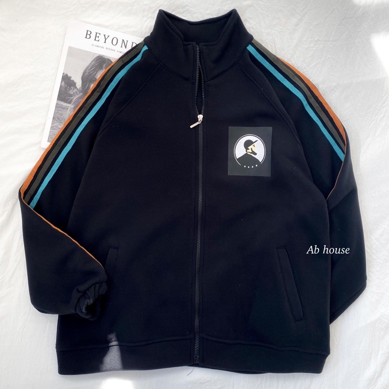 Áo Khoác Nỉ Phối Tay Phối Sọc ANN Unisex (Ảnh Thật) | BigBuy360 - bigbuy360.vn