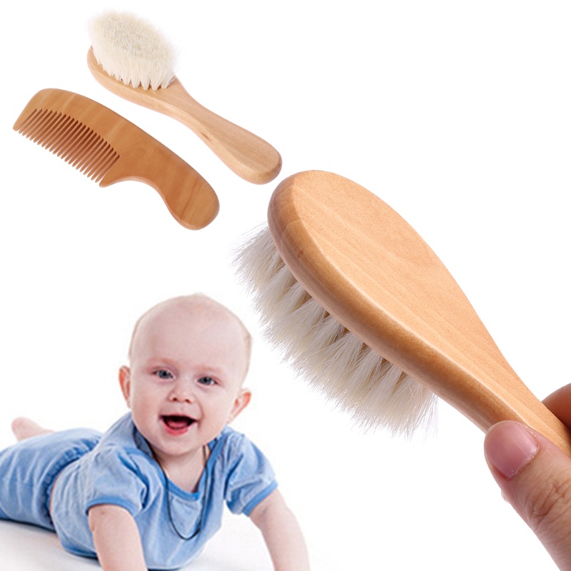 Lược Chải Tóc Có Tay Cầm Và Lông Siêu Mềm Dành Cho Bé Sơ Sinh