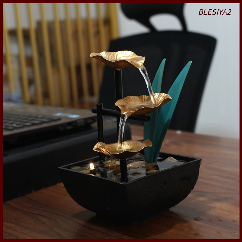 Relaxation Tabletop Water Fountain Indoor Garden Desktop Waterfall Decor
