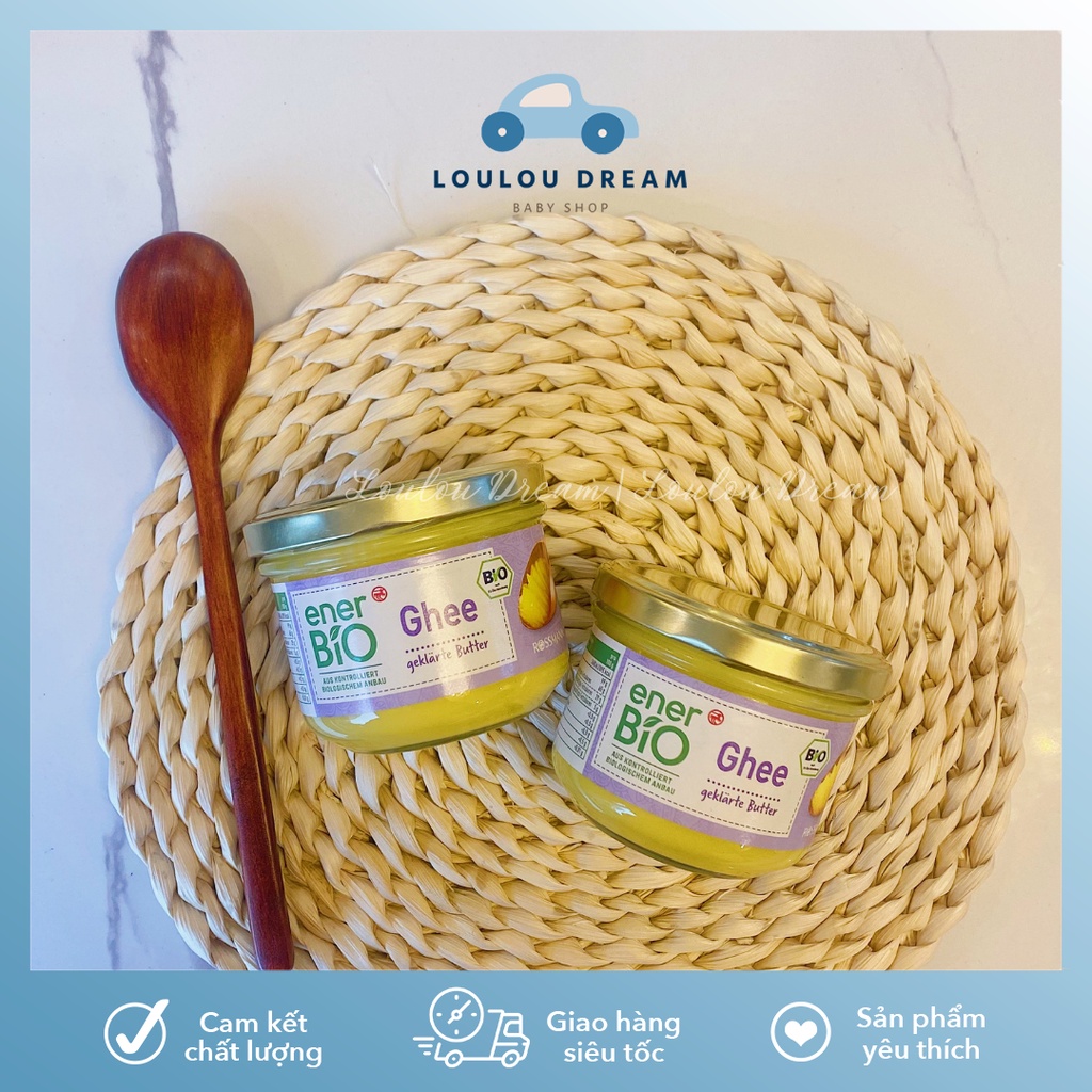 Bơ Ghee hữu cơ nội địa Đức EnerBio 180g [BAY AIR]