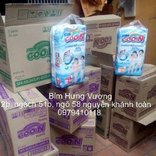 Bỉm dán goon - combo 2 bịch l56