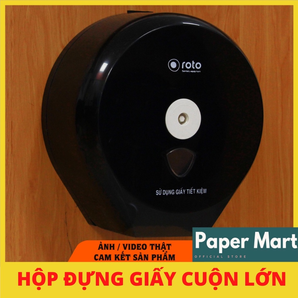 [Flash Sale] Hộp đựng giấy vệ sinh cuộn lớn cỡ lớn Roto (Màu Đen) bảo hành 1 đổi 1