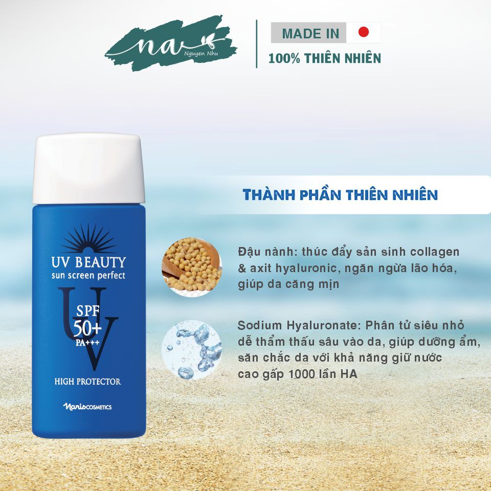 Kem chống nắng body dạng sữa bảo vệ da NARIS UV Beauty Sun Screen Perfect High Protector SPF50+ PA+++ 40g