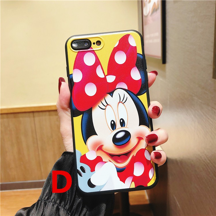 iPhone SE 2020 6S 6 6S+ 6plus 7plus 7+ 8 Plus X xs xr xsmax 11 Pro Max 3D painted Korean cartoon Mickey Mouse phone case