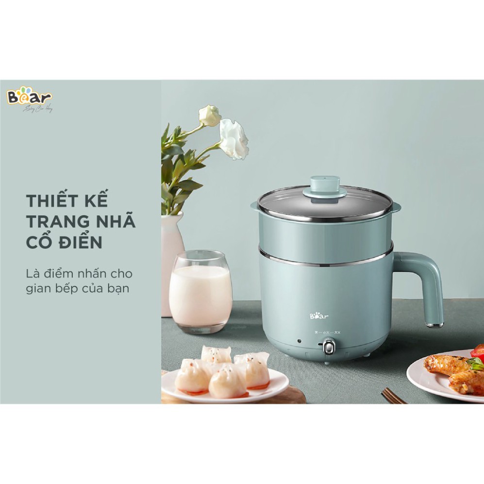 Nồi lẩu mini 2 tầng đa năng Bear DRG-D12M5-Hàng chính hãng phiên bản quốc tế