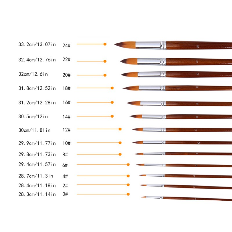 Set 13 Cọ Vẽ Màu Nước Chuyên Nghiệp