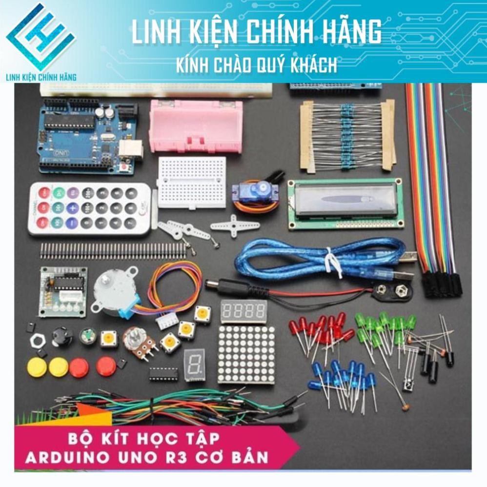 Bộ Kít Học Tập Arduino UNO R3 Cơ Bản, Bộ Arduino Starter Kit,Bộ thí nghiệm Arduino Cơ Bản