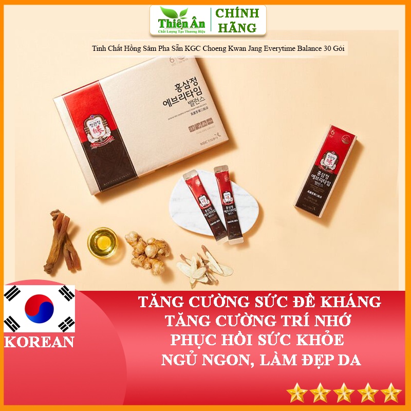 Tinh Chất Hồng Sâm Pha Sẵn KGC Choeng Kwan Jang Everytime Balance 30 Gói