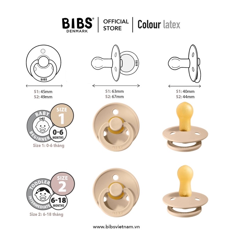 Ti giả BIBS COLOUR TẶNG kèm nắp trứng