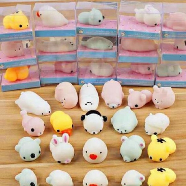 Bộ 16 Con Đồ Chơi Squishy Mochi Siêu Dễ Thương - Đồ Chơi Hình Thú