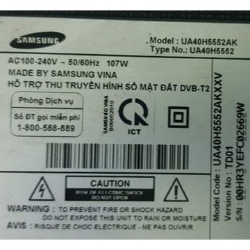 Bo mạch tivi 40H5500, 40H5552, 40H5562 48H5500 48H5562