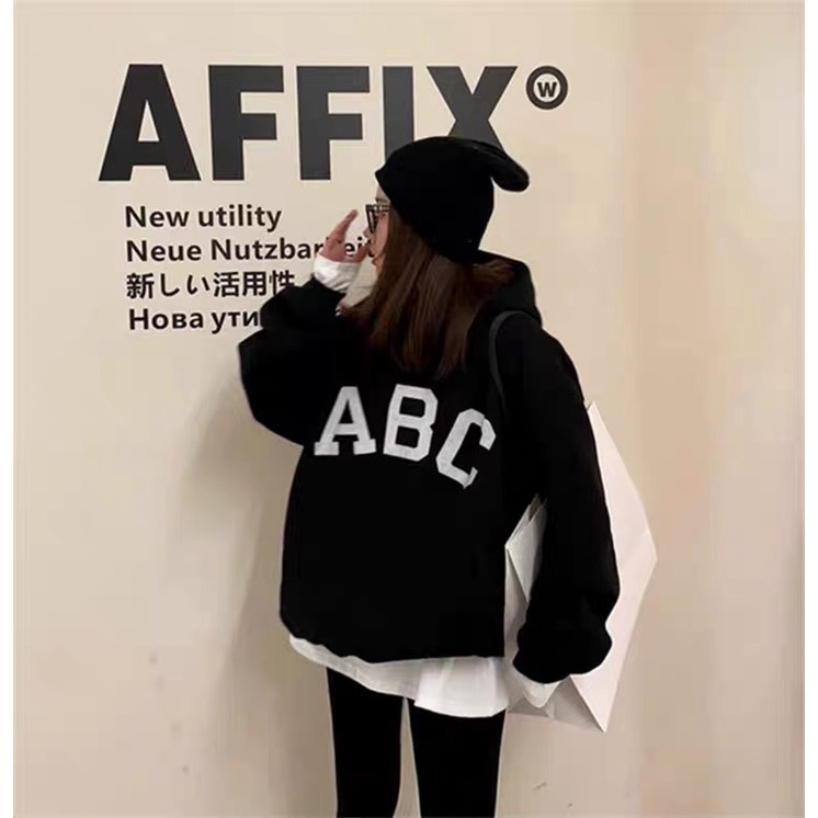 Áo hoodie in hình ABC nam nữ,chất nỉ bông dầy dặn , ao hoodie form rộng unisex