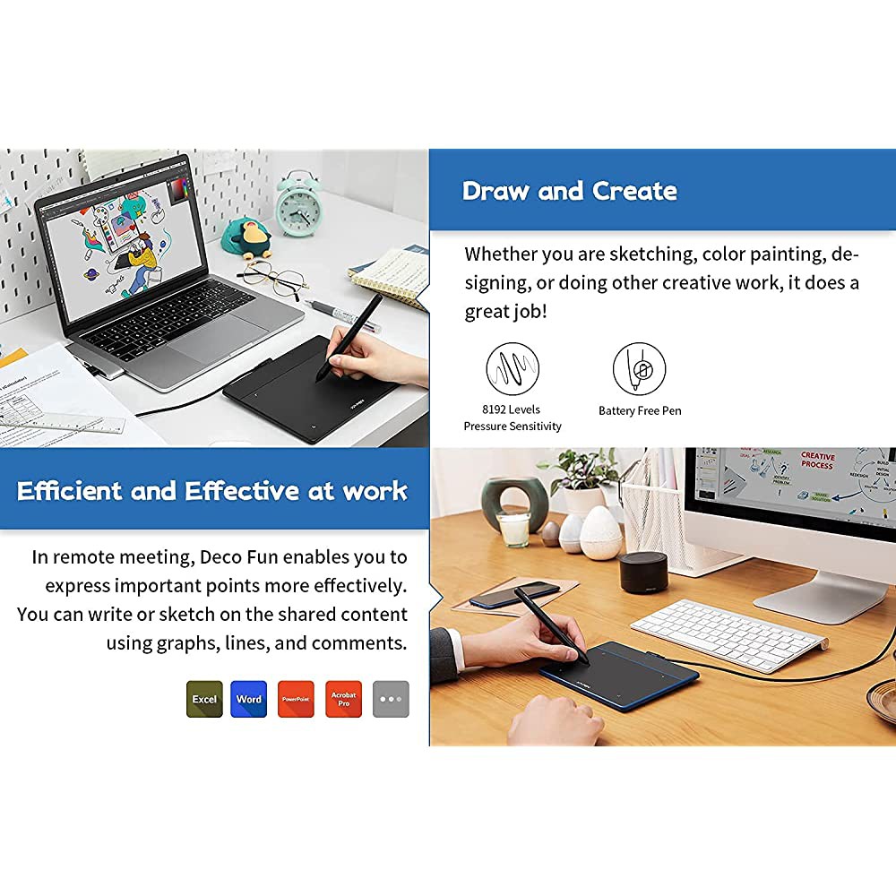 Bảng Vẽ Điện Tử Siêu Mỏng XP-Pen Deco Fun XS - Hàng Chính Hãng