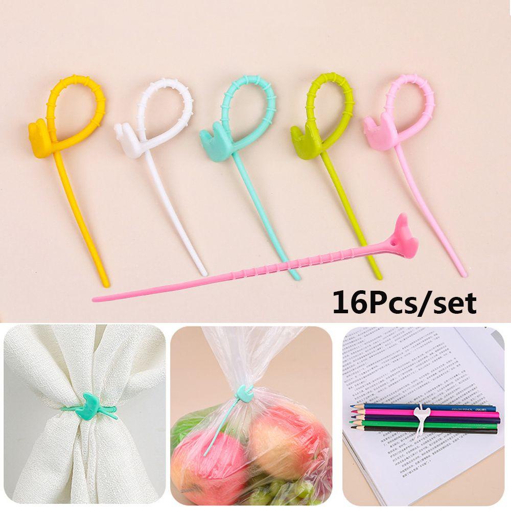 Set 16 Phụ Kiện Giữ Dây Cáp Hình Mèo Bằng Silicone