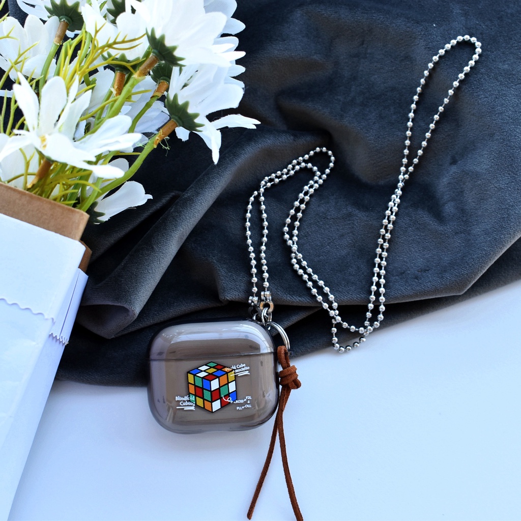 Vỏ Bảo Vệ Hộp Sạc Tai Nghe Bluetooth Không Dây AirPods 1 2 pro 3 2021 gen3 pro 2 2022 Bằng Tpu Mềm Họa Tiết Khối Rubik Sáng Tạo