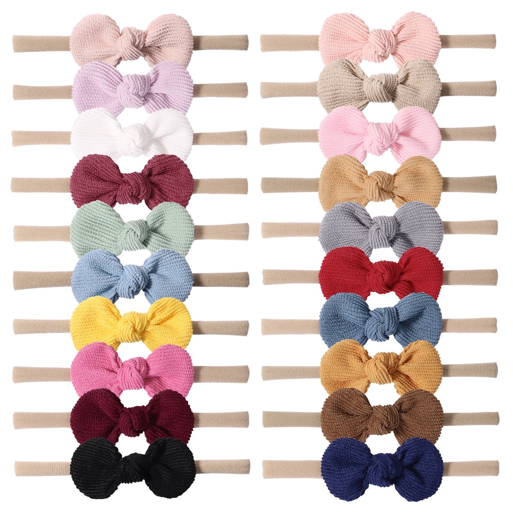 Dây buộc tóc KIDSBOWS phối nơ màu trơn xinh xắn cho các bé
