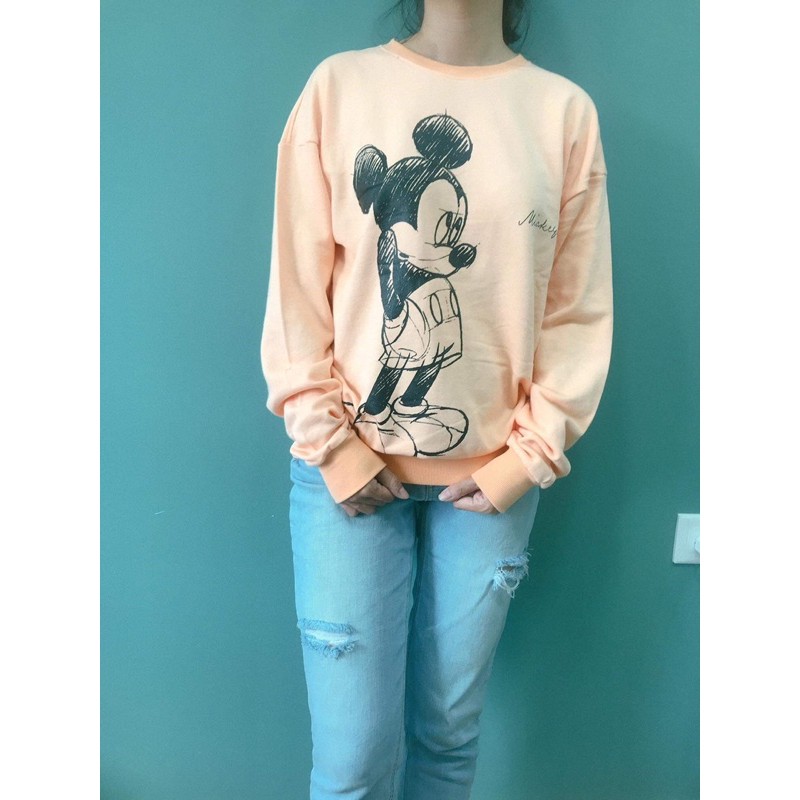 Áo Weater logo Mickey -  Unisex Nam Nữ cao cấp