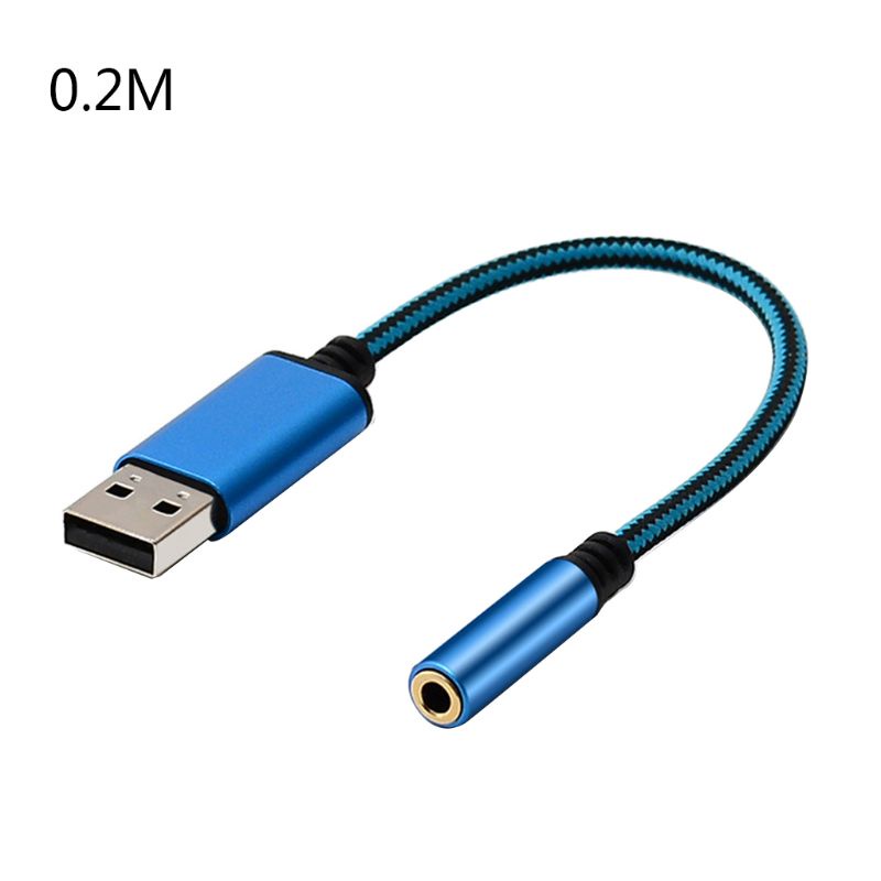 Cáp Chuyển Đổi Cổng Usb Sang Cổng Aux 3.5MM Dài 0.2m / 1m Với Giắc Cắm Tai Nghe 3.5MM Chuyên Dụng Cho Apple