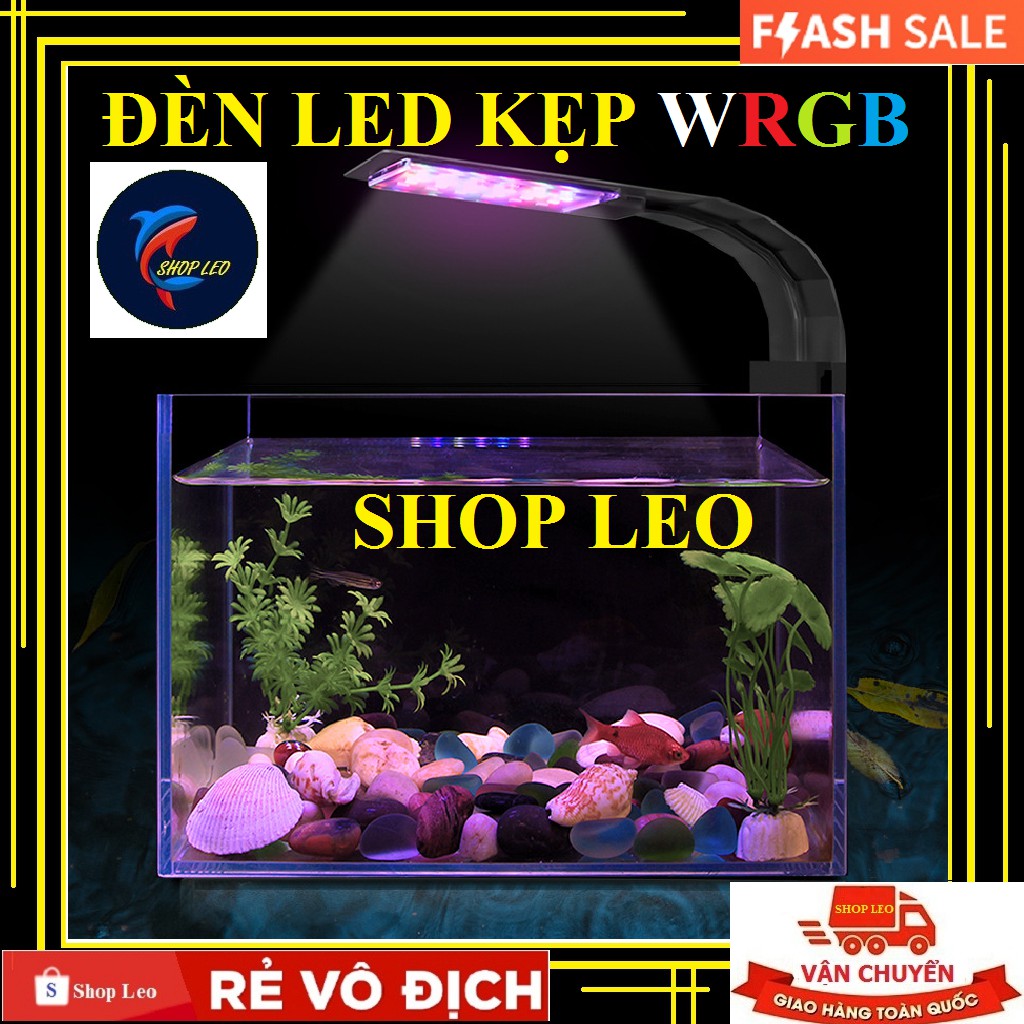 Đèn Led kẹp WRGB Siêu Mỏng - 3 Chế Độ màu - ĐÈN LED KẸP GIÁ RẺ NHẤT- ĐÈN HỒ THỦY SINH - HỒ CÁ CẢNH