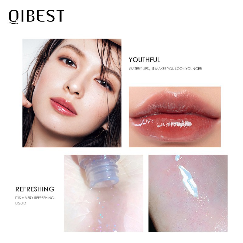 Son Bóng QIBEST Dưỡng Ẩm Lâu Trôi 6 Màu Tùy Chọn Ống Trong Suốt 30g | BigBuy360 - bigbuy360.vn