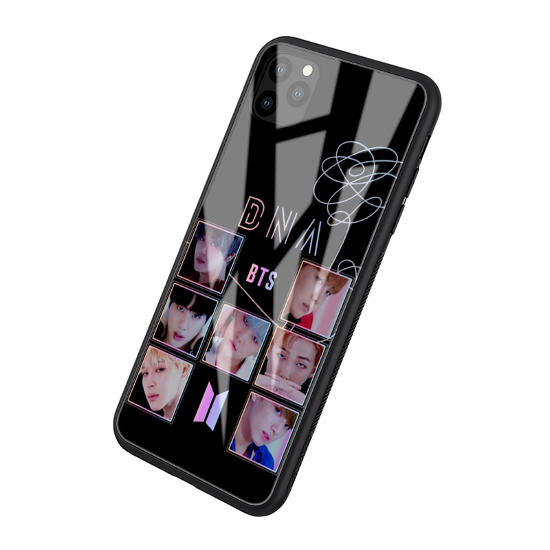 Ốp điện thoại tráng kính cường lực in hình BTS Fake Love cho iPhone 11 Pro XS Max X XR 8 7 6S 6 Plus 5S 5 SE 2020 B47